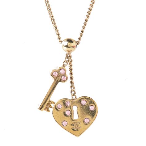 chanel pink padlock necklace|gold chanel necklace.